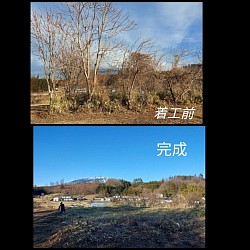 耕作放棄地の再生　北杜市