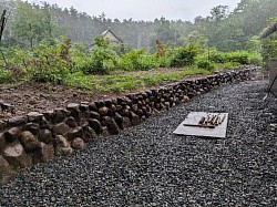 石積　北杜市　小淵沢　現場で出た石を使いました
